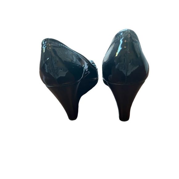 Tory Burch Sophie Wedge Black Patent Leather - Picture 4 of 6